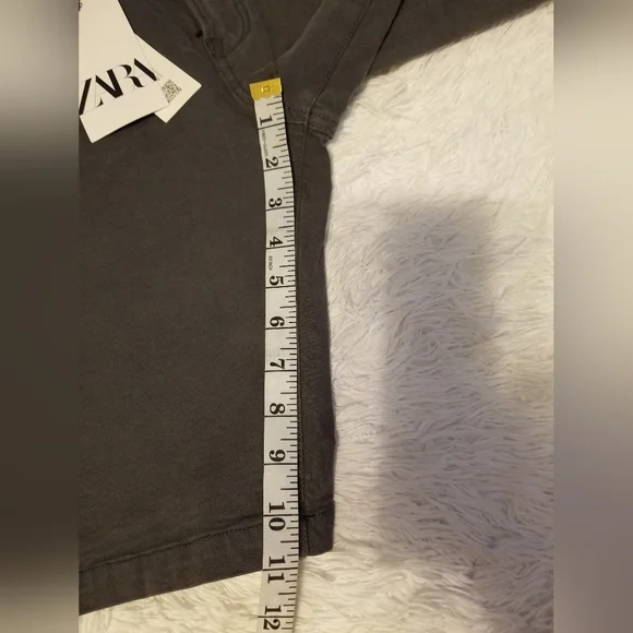 NWT MENS ZARA STEEL GRAY DENIM SHORTS SIZE 44 - Picture 6 of 8